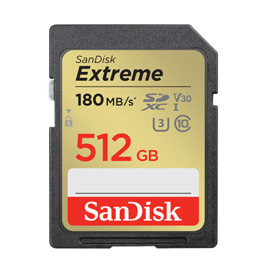 闪迪(SanDisk)512GB SD卡至尊高速读180MB/s写130MB/s相机存储卡内存卡U3 V30 支持4K