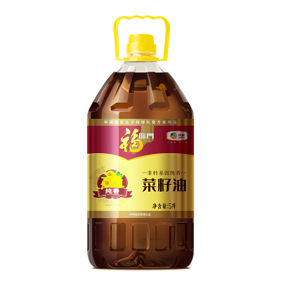 中粮福临门 非转基因 纯香菜籽油5L/桶 风味三级菜籽油 食用油