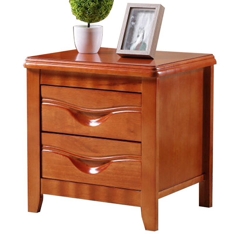 豪利特床头柜简约现代卧室床边储物柜升级款海棠色50*41*50cm