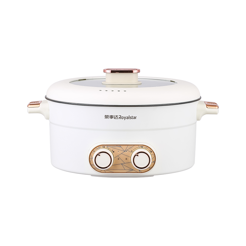 荣事达鸳鸯锅电火锅分区控温一体式火锅专用锅6分钟速沸多用途锅电煮锅5.5L家用电热锅火锅RHG-55Z1