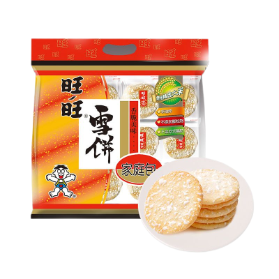 旺旺雪饼零食大礼包大米饼膨化小吃饼干米果批发过年货小零食400g整包