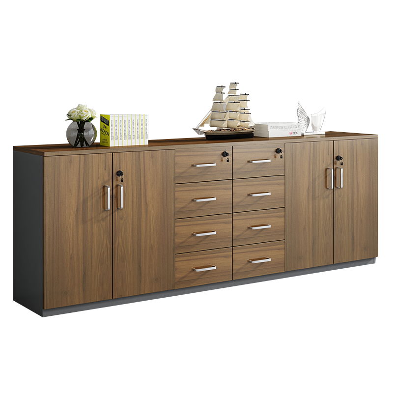 豪利特办公室矮柜储物柜文件柜4门8抽屉