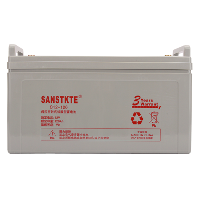 SANSTKTE胶体阀控式蓄电池12V120AH直流屏EPS应急设备UPS电源门禁消防备用C12-120