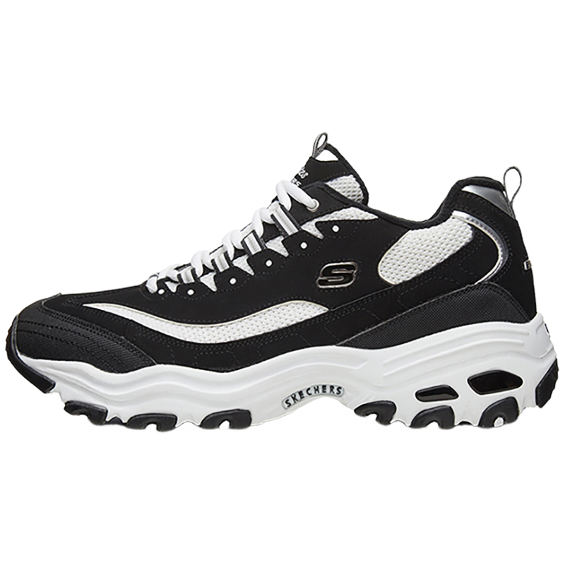 斯凯奇熊猫鞋男加绒2022冬季新款厚底休闲鞋老爹鞋666125-BKW