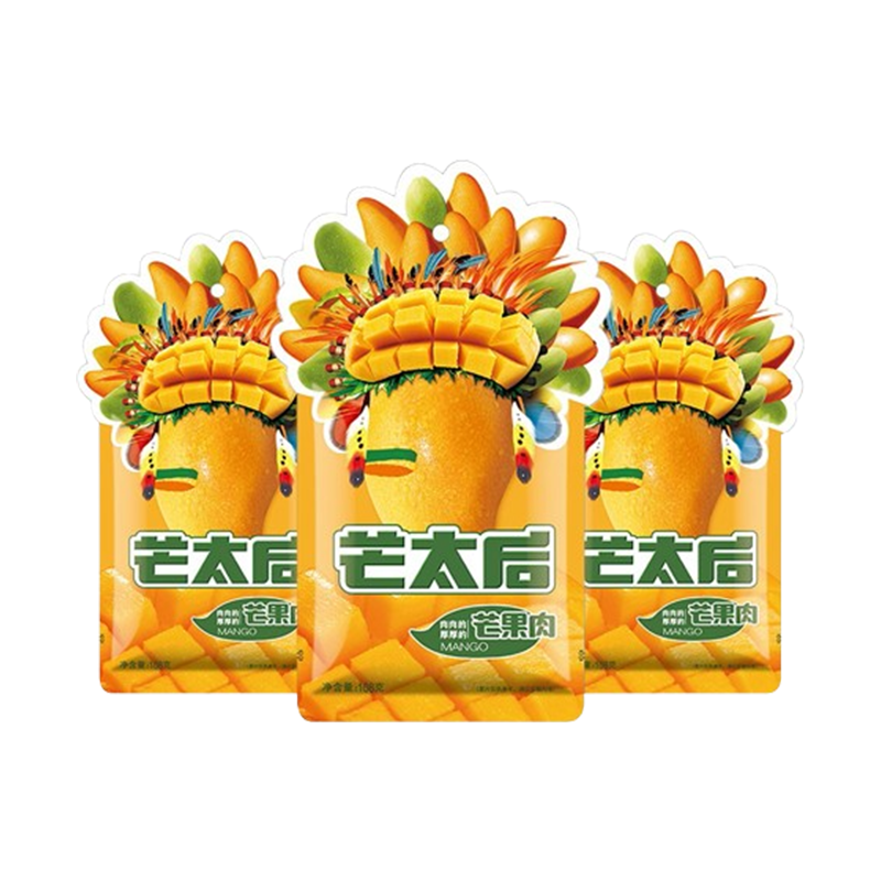 来伊份芒太后芒果肉108g*3袋蜜饯果干果脯休闲小零食办公室小吃芒果干