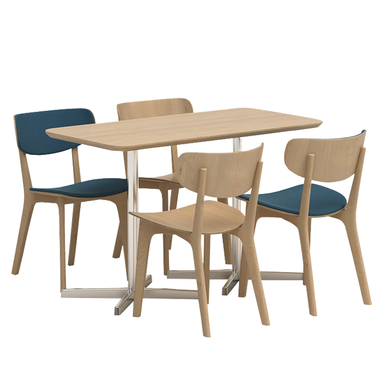 誉佳鑫极简餐桌现代轻奢食堂餐桌椅组合4人桌1200*600*750含椅