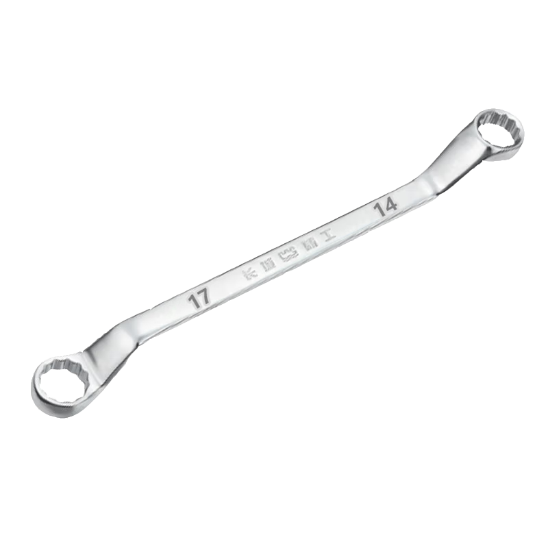 长城精工 公制平板镜抛双梅扳手 镜面抛光双头梅花扳手 14*17mm 311124 5把/件 1件