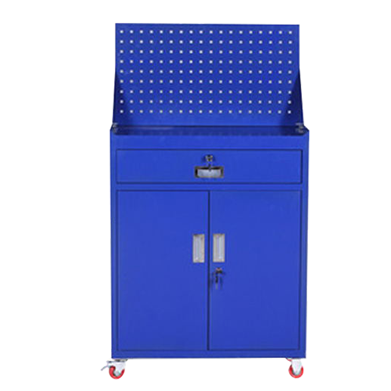 誉佳鑫工具柜加厚铁皮储物柜工厂车间用带抽屉汽修多功能收纳柜蓝色一斗小柜含轮子