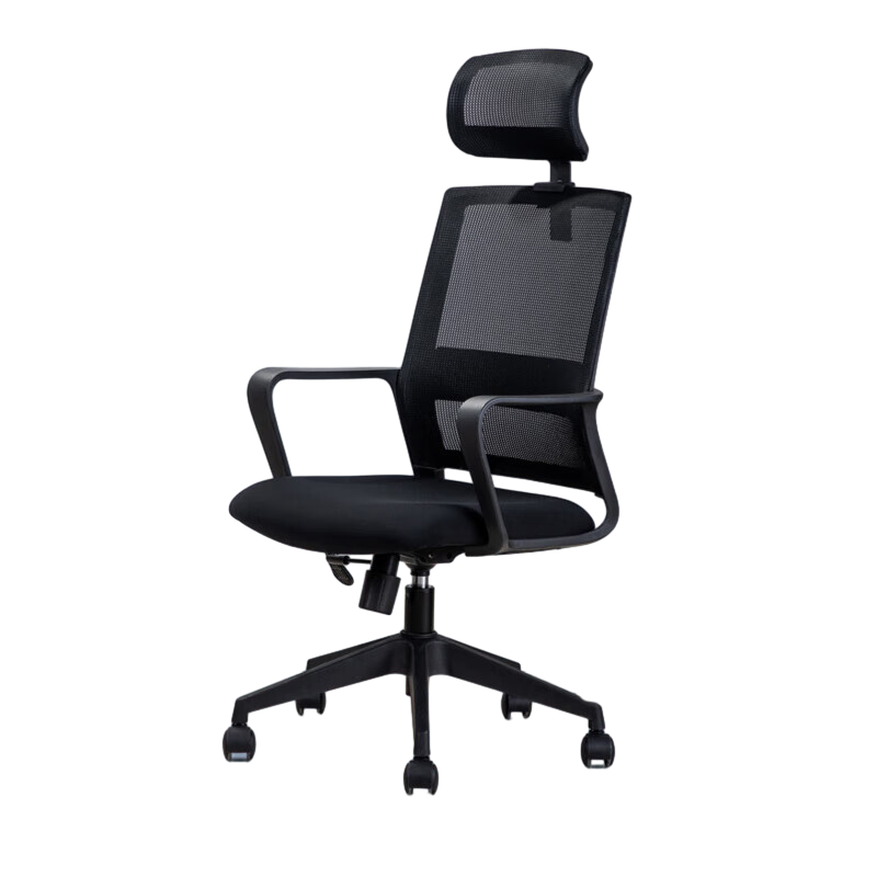 科野 简约舒适办公椅 人体工学电脑椅 带头枕舒适办公椅子