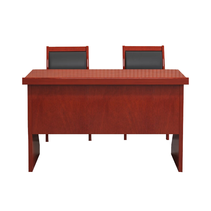 苏京 会议桌长条桌培训桌油漆实木贴皮会议桌椅组合学习桌课桌(1.2米含两椅)SJJ-118/张