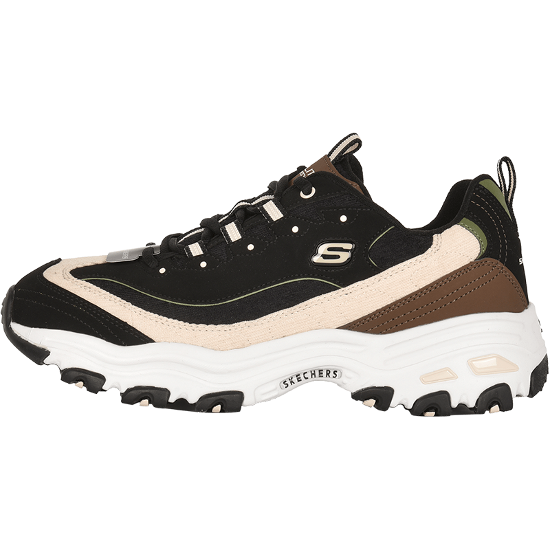 Skechers斯凯奇撞色熊猫鞋2023年冬季复古男鞋舒适运动鞋子跑步鞋894156-BKNT