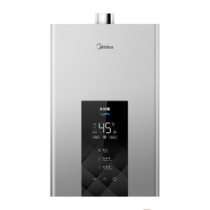 美的(Midea)16升燃气热水器天然气水伺服智控增压恒温ECO节能磁净化健康洗JSQ30-MK6