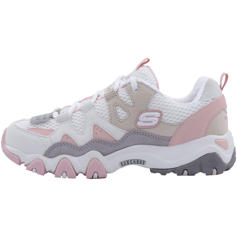 Skechers斯凯奇小白鞋休闲透气缓震运动鞋99999693-WGPK