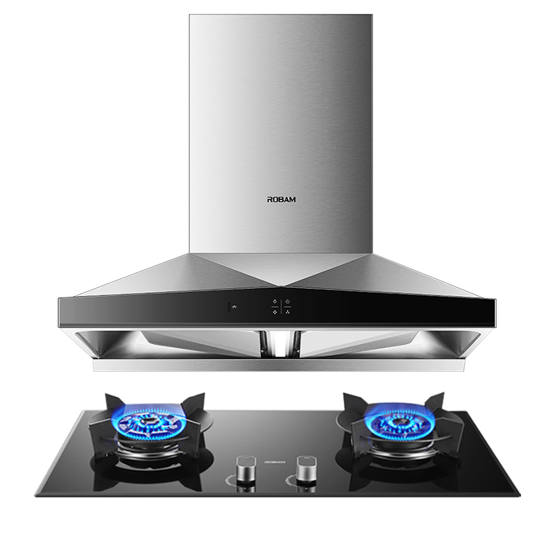 [变频]老板(ROBAM)烟灶套餐两件套 欧式触控式 挥手智控24立方抽油烟机+5.0灶具厨电套装66A3S+57B0