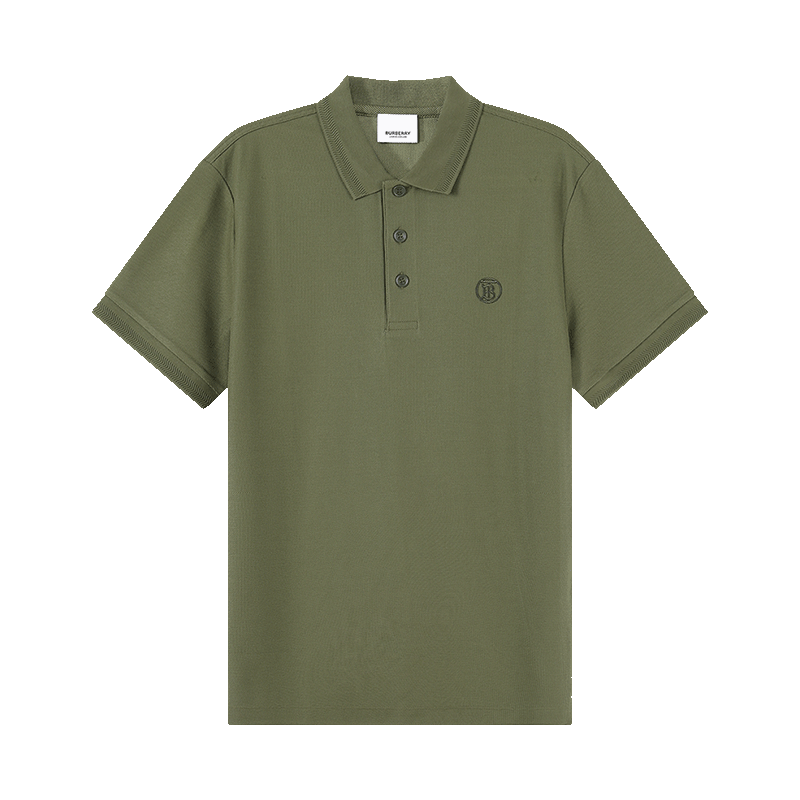 博柏利 男款棉质专属标识刺绣短袖POLO衫 8055226