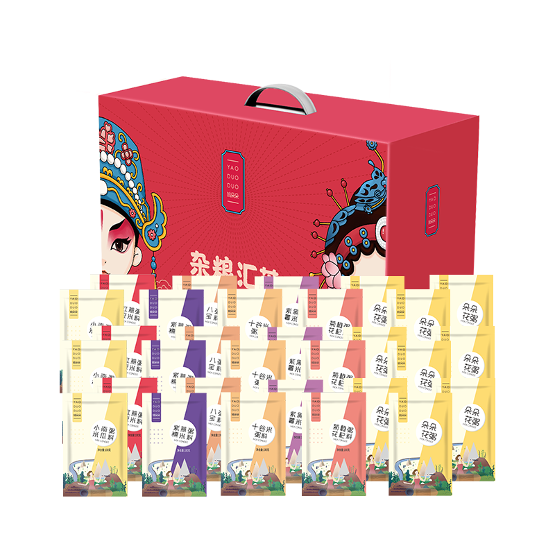 姚朵朵 七日粥700g早餐粥料红豆薏米紫薯黑米粥料五谷杂粮粮组合