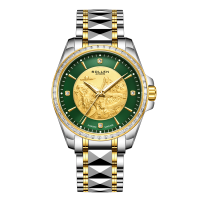 梭伦(SOLLEN)万里长城系列男表轻奢商务时尚带钻休闲自动机械表手表男SL-9075