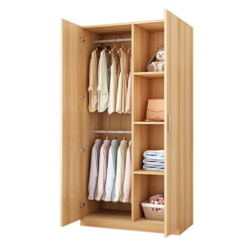 风雷缘家用衣柜简约储物柜更衣柜2门1.8高宽80深50