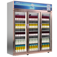 星星(XINGX)LSC-1218Y 1200升 商用展示柜 对开门 冷藏柜 立式冷柜 冰箱 保鲜柜 三门饮料柜