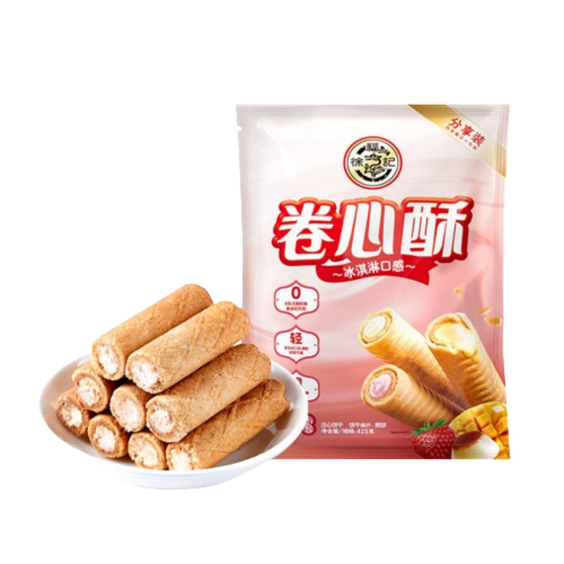 徐福记混合口味卷心酥425gx1袋零食下午茶儿童食品点心 1件装