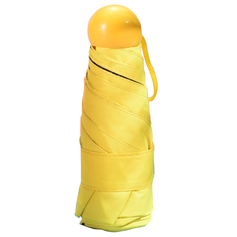 手动 五折钢骨玻纤 黑胶布 塑料手柄 YF-W2021014 晴雨两用伞