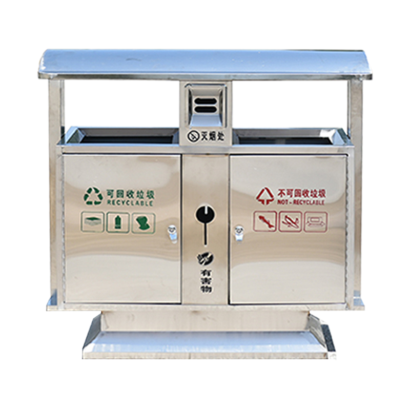 风雷缘户外垃圾桶大号环卫不锈钢木分类双果皮箱室外垃圾箱不锈钢桶[201+渡锌板内胆]