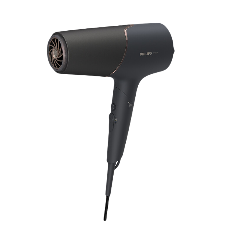 飞利浦(Philips) 电吹风机 0热损伤 锌离子防晒 4000万负离子养护 BHD538/25 黑色