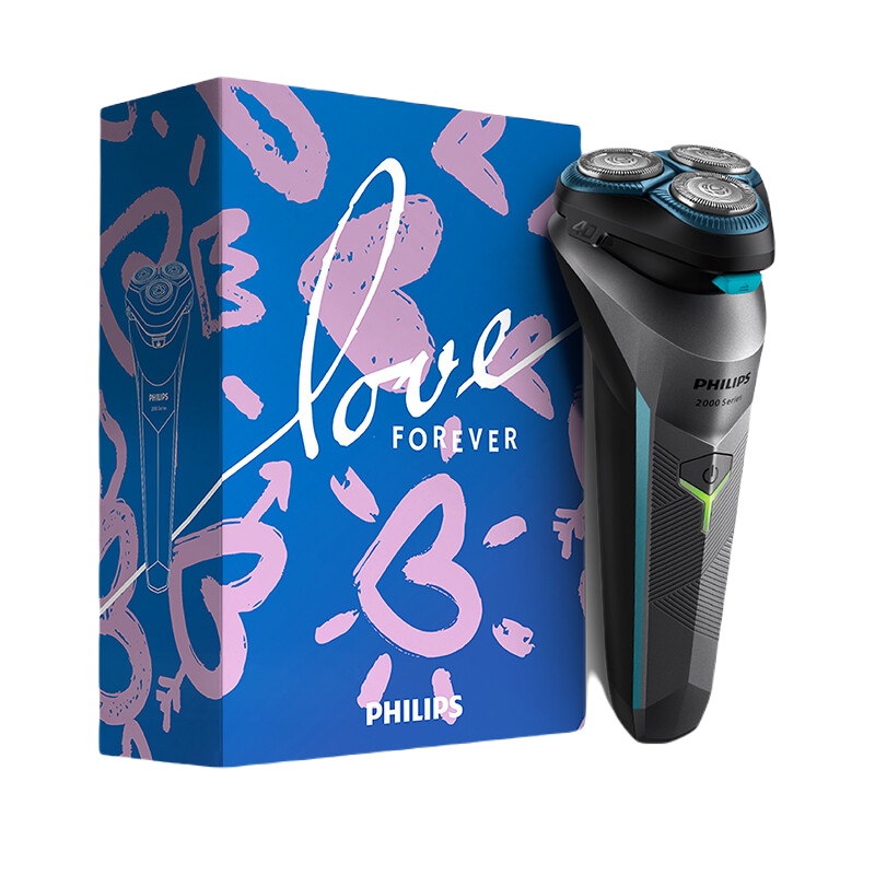 飞利浦(Philips) 电动剃须刀S2000系列全新升级赛博朋克风刮胡刀礼盒 S2306/02BP情人节礼物