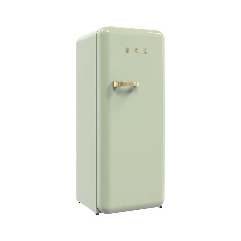 HCK哈士奇 130GGA 复古冰箱进口家用小型大容量网红高颜值一级能效-绿色