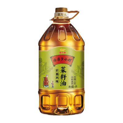 金龙鱼外婆乡小榨巴蜀风味菜籽油4L 非转压榨 家用炒菜烹饪煎炸