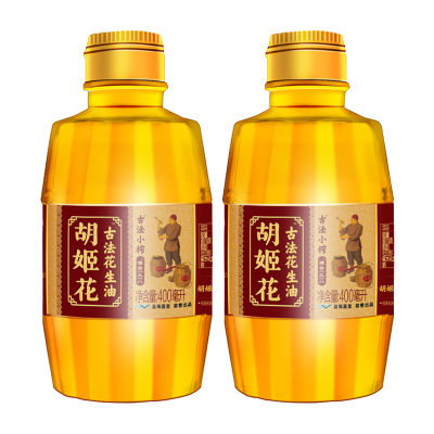 胡姬花古法小榨花生油400ml*2瓶