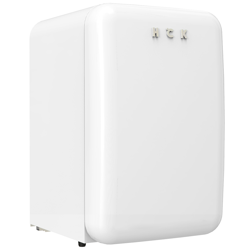 HCK哈士奇 BC-130RDC复古冰箱单门家用冷冻冷藏小型迷你网红进口-白色