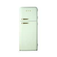 HCK哈士奇BCD-253RS双门复古冰箱进口家用客厅小型大容量网红高颜值-薄荷绿