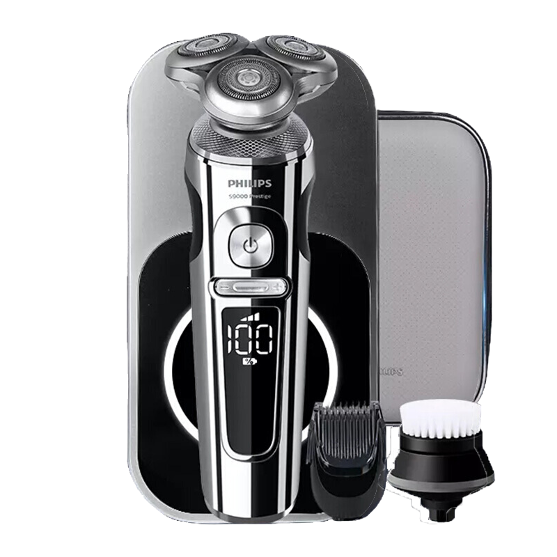 飞利浦(Philips) 电动剃须刀 干湿双剃刮胡刀无线充电男士商务全身水洗 多功能理容剃须刀SP9861/13
