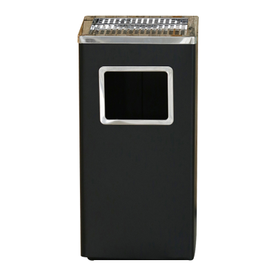 风雷动不锈钢垃圾桶烟蒂柱灭烟桶带烟灰缸室外电梯口立式丽格长方形黑色