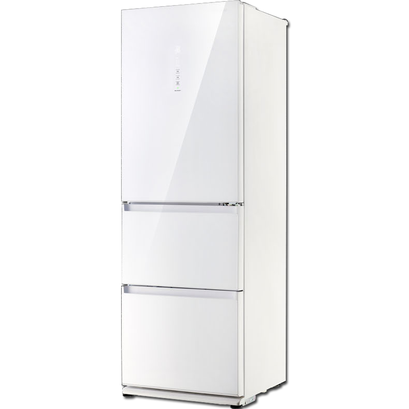 [咨询有惊喜]松下(Panasonic) 360升玻璃自动制冰风冷无霜变频三开门式家用电冰箱NR-EC35AG0-W