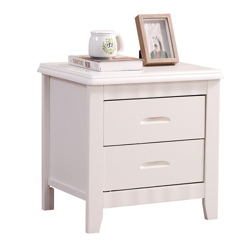 苏佰卓床头柜简约现代卧室床边储物柜标准款白色50*41*50cm