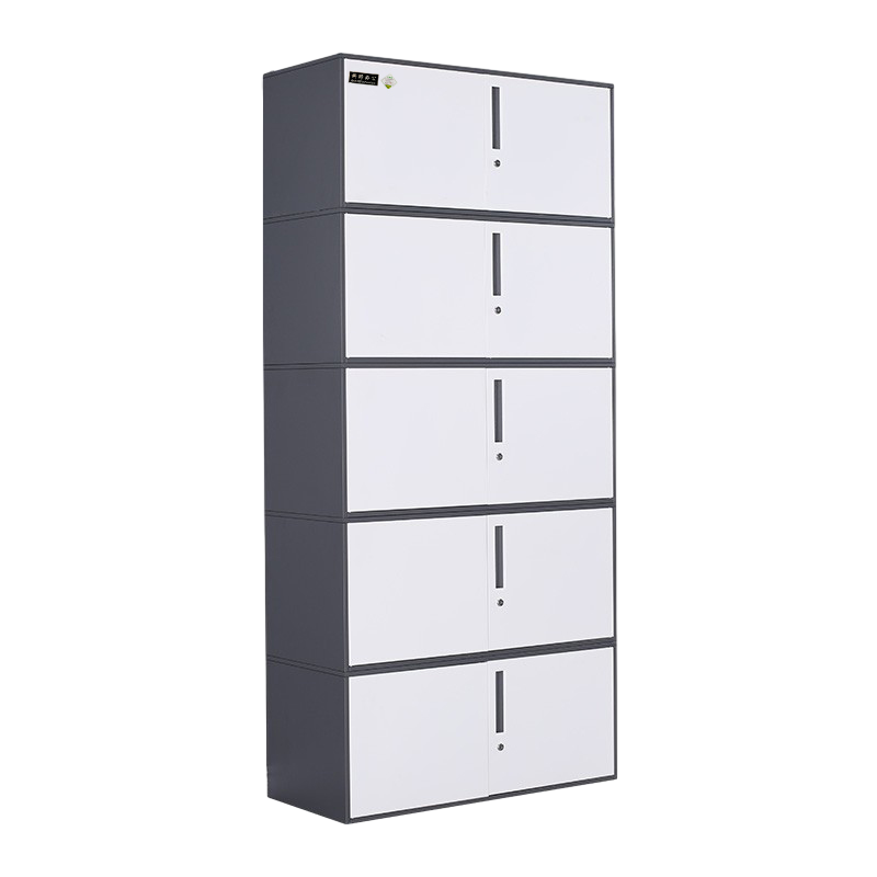 科野 钢制办公文件柜A4资料档案柜财务凭证柜铁皮柜多层带锁 五门组合柜 0.8mm