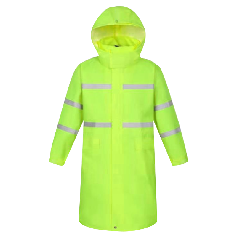 防暴雨保安劳保物业雨衣长款全身连体男反光双层防水加厚外套雨衣