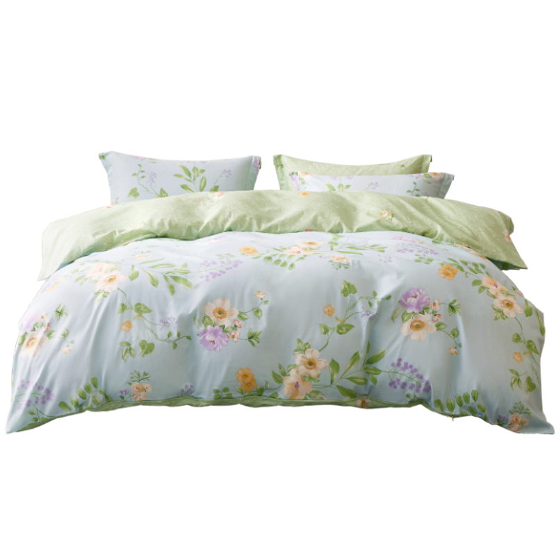 水星出品百丽丝家纺全棉印花被套仅单件被罩花卉图片学生宿舍成人家用床品