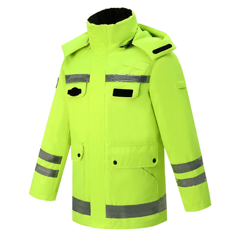 冬季反光 加绒加厚羽绒棉服 雨衣雨裤 户外高速救援 防寒保暖
