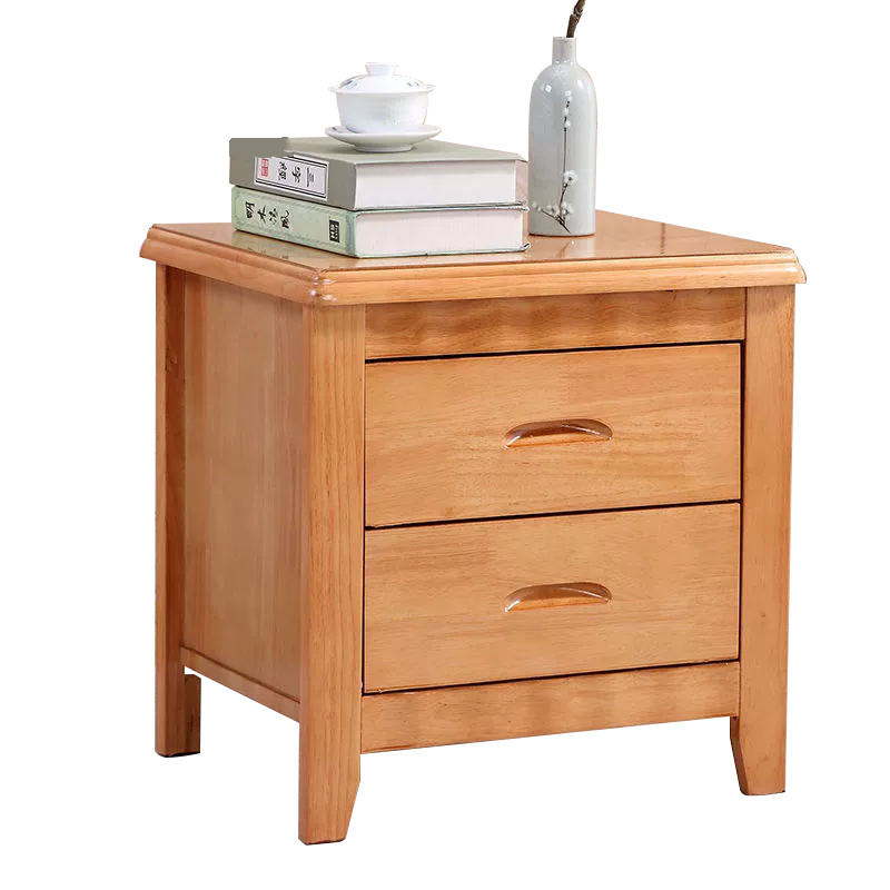 峰汇园床头柜简约现代卧室床边储物柜标准款榉木色50*41*50cm