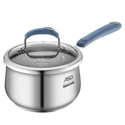 爱仕达ASD 奶锅304不锈钢16CM加厚复底辅食锅汤锅1.9L奶锅·黛丽舍系列燃气电磁炉通用 GL1916B