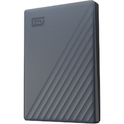 西部数据(WD) 4TB 移动硬盘 type-c My Passport随行版2.5英寸 灰 机械硬盘 兼容Mac