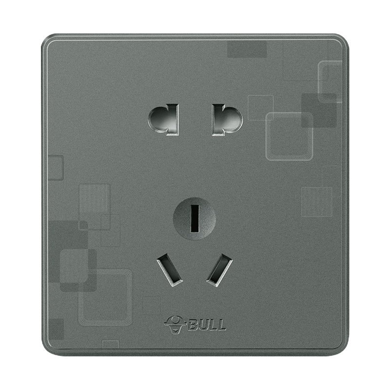 公牛(BULL)开关插座套装无框大面板86型五孔家用电源插座G18钛金灰