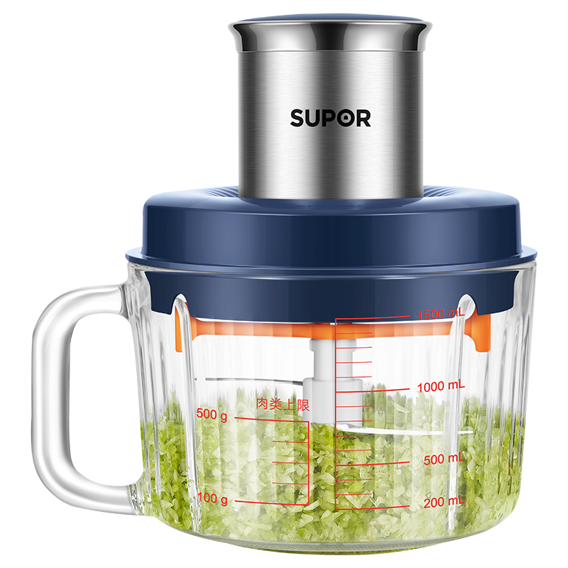 苏泊尔(SUPOR)佐料绞肉机家用绞馅碎肉机多功能电动料理机佐料切菜婴儿辅食机切菜神器搅拌机JR61
