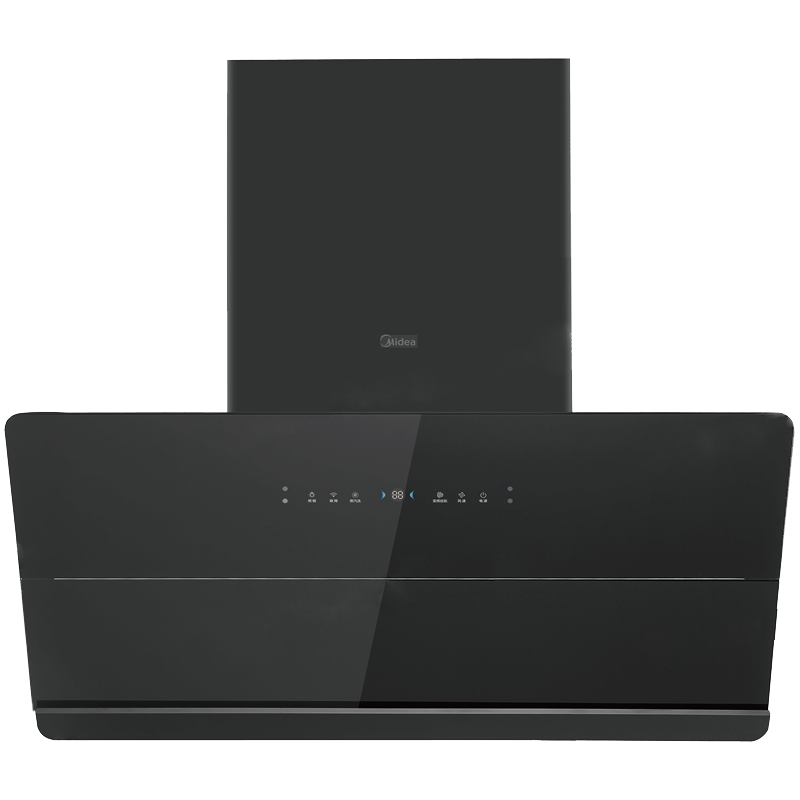 美的110℃高温蒸汽洗25m³大吸力变频1000Pa静压侧吸三面拢烟AI挥手感应抽油烟机脱排吸烟机CXW-140-JA9