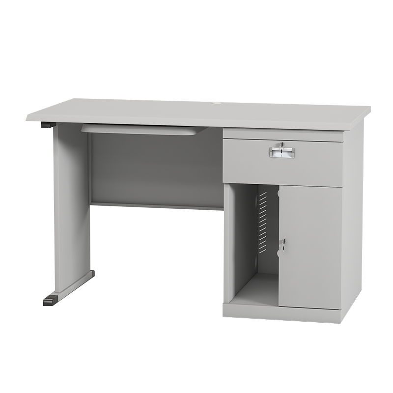 翌嘉 钢制办公桌职员桌员工桌学生写字台1.4米F款