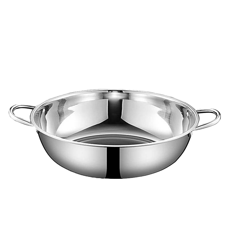 信森洛 不锈钢汤锅 火锅盆 无磁加厚清汤锅 1个
