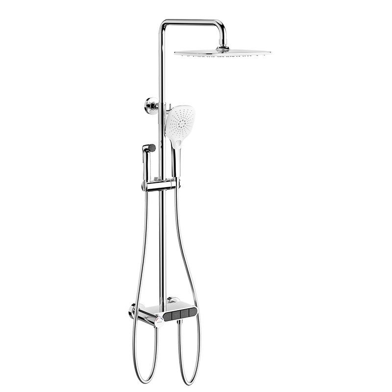 箭牌(ARROW)卫浴恒温花洒套装方形大顶喷淋浴套装黑色花洒恒温花洒不锈钢挂墙式按键多出水淋浴套装34115